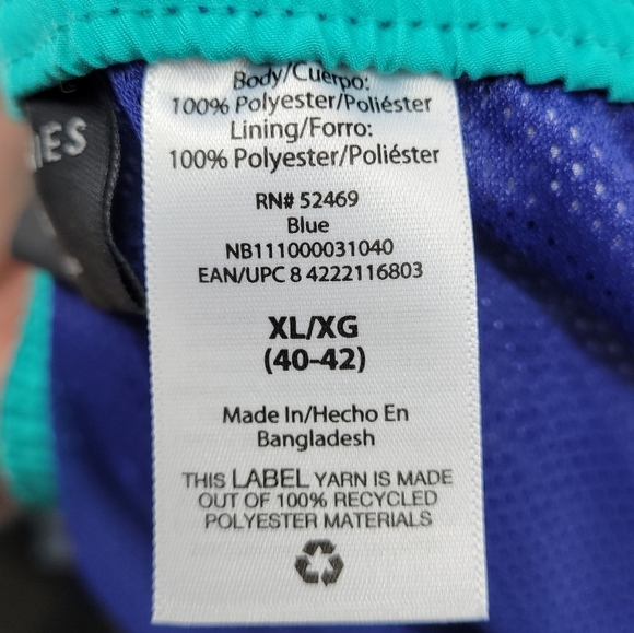 No Boundaries Men's Blue Gator Print Swimming Trunks Size XL 40-42 - Picture 6 of 6